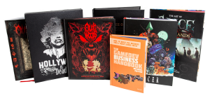A spread of books manufactured by Ad Magic